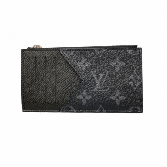 Louis Vuitton Monogram Eclipse Taiga Rama Coin and Card Holder M30271 Black/G... - Picture 1 of 7